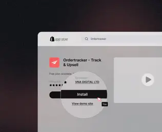 Screenshot of Ordertracker installation